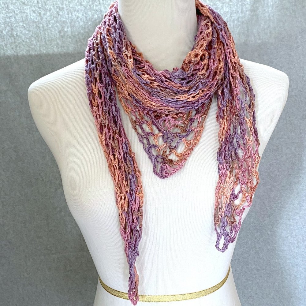 Crochet Lacey Shawl - Lacy Scarf